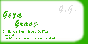 geza grosz business card